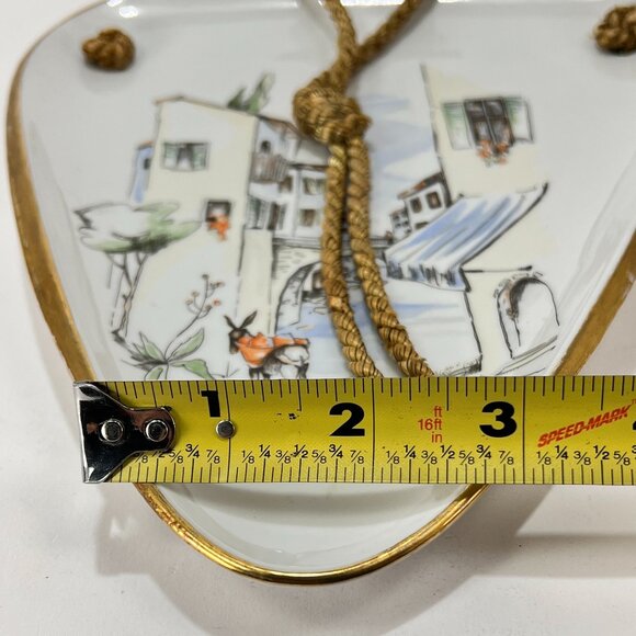 Vtg Alka Kunst Porcelain Wall Hang Plate White Rialto Germany Bavaria MCM 50s - Picture 15 of 16